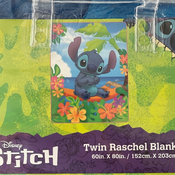 Twin size” Stitch  soft & warm royal plush throw size 60”x80”inch. - Picture 2 of 4